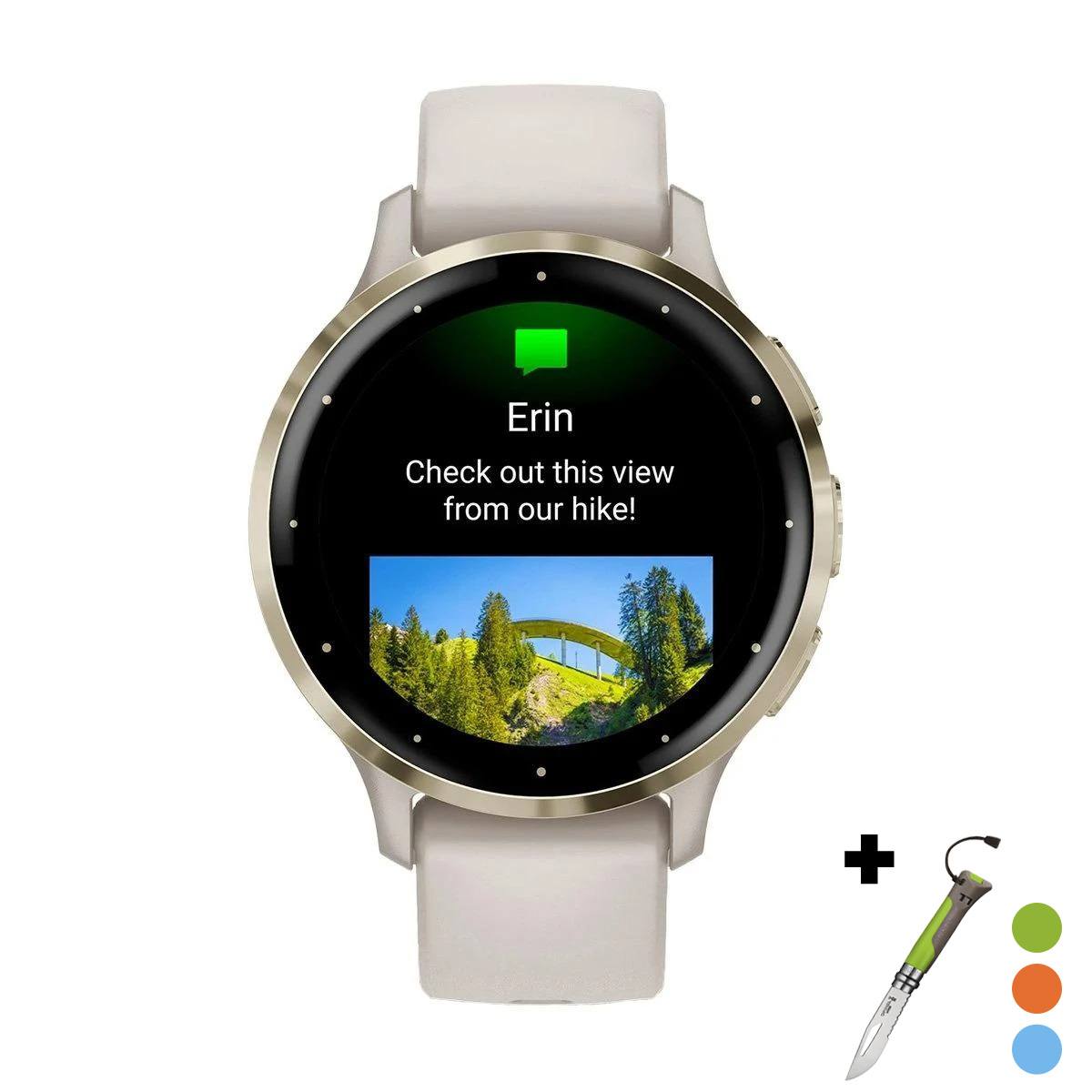снимка на часовник Смарт часовник Garmin Venu 3S Soft Gold/Ivory 010-02785-04
