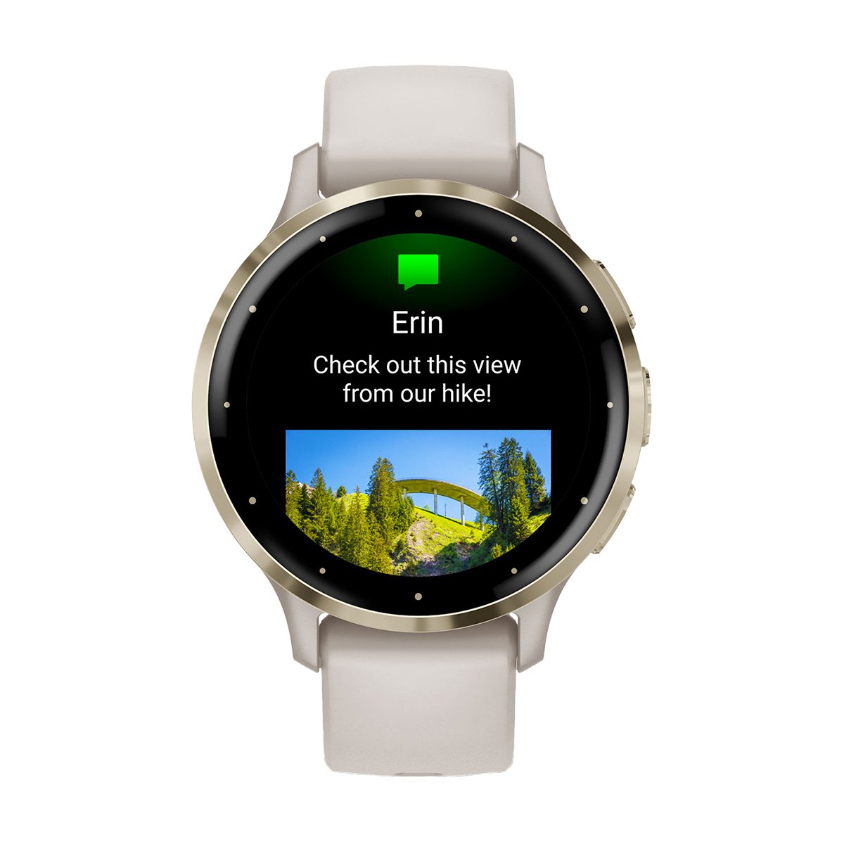 снимка на часовник Смарт часовник Garmin Venu 3S Soft Gold/Ivory 010-02785-04