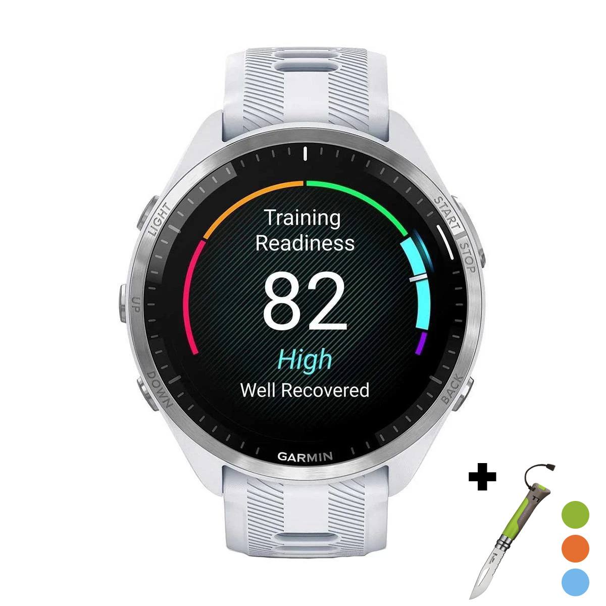 снимка на часовник Смарт часовник Garmin Forerunner 965 Whitestone/Powder Grey 010-02809-11