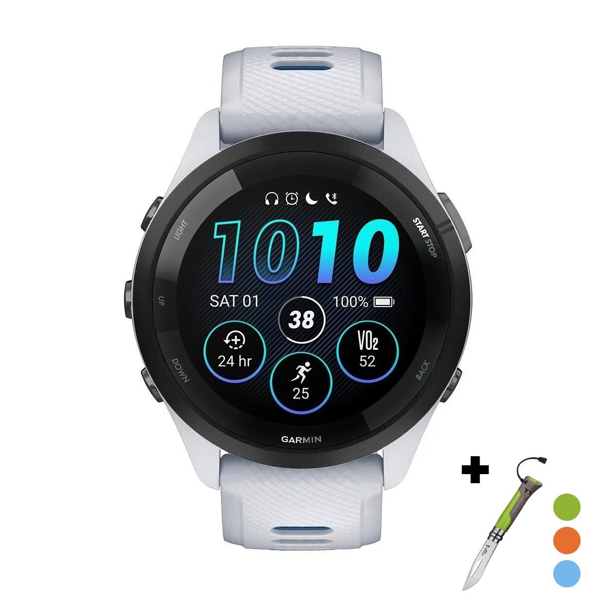 снимка на часовник Смарт часовник Garmin Forerunner 265 Whitestone/Tidal Blue 010-02810-11