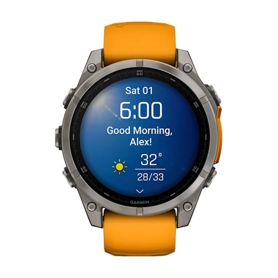 снимка на часовник Смарт часовник Garmin Fenix 8 Amoled 47 мм Sapphire Titanium/Spark Orange/Graphite Garmin 010-02904-11