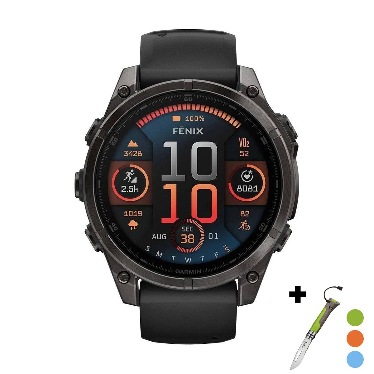 снимка на часовник Смарт часовник Garmin Fenix 8 Amoled 47 мм Sapphire Carbon Gray DLC Titanium/Black/Pebble Gray Garmin 010-02904-21