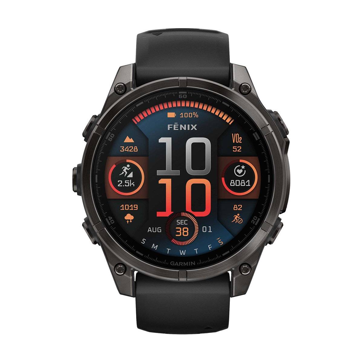 снимка на часовник Смарт часовник Garmin Fenix 8 Amoled 47 мм Sapphire Carbon Gray DLC Titanium/Black/Pebble Gray Garmin 010-02904-21