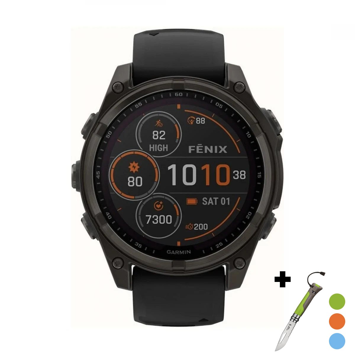 снимка на часовник Смарт часовник Garmin Fenix 8 Solar 47 мм Sapphire Carbon Gray DLC Titanium/Black/Pebble Garmin 010-02906-11