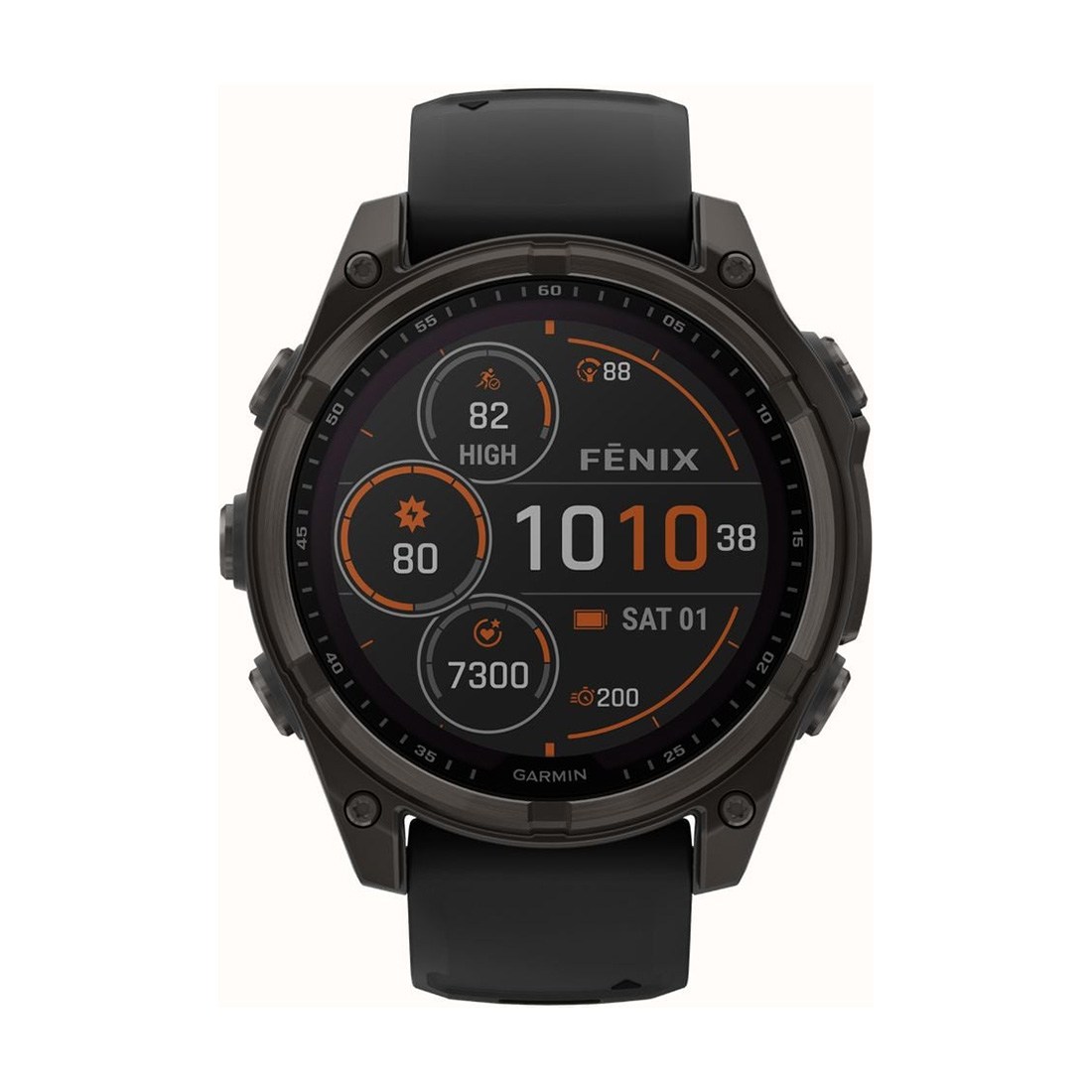 снимка на часовник Смарт часовник Garmin Fenix 8 Solar 47 мм Sapphire Carbon Gray DLC Titanium/Black/Pebble Garmin 010-02906-11