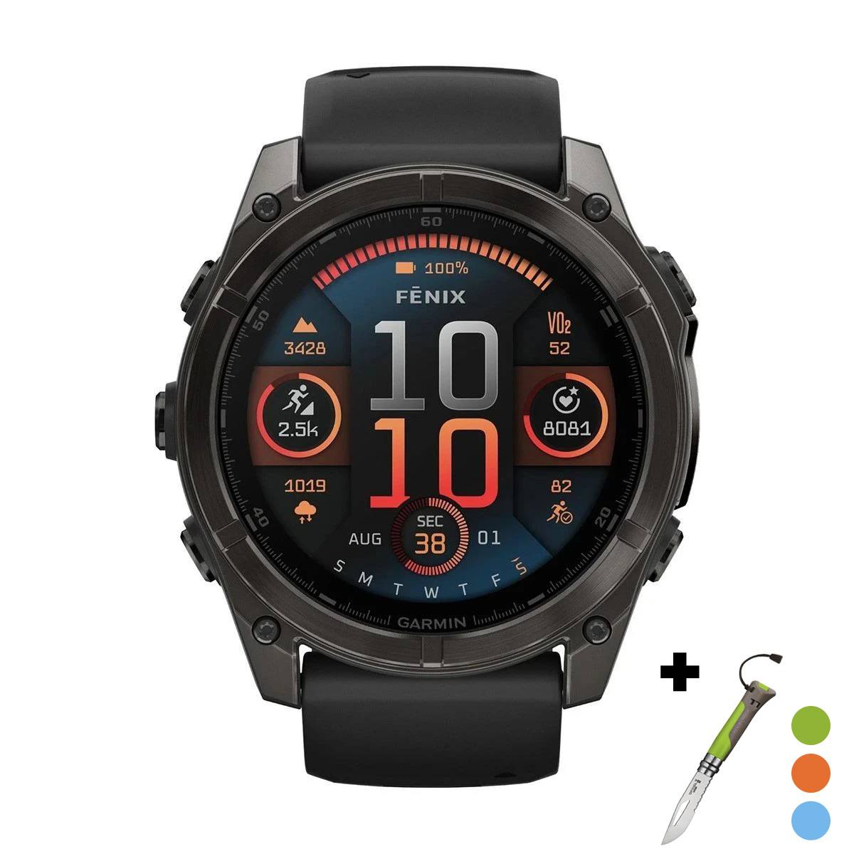снимка на часовник Смарт часовник Garmin Fenix 8 Solar 51 мм Sapphire Carbon Gray DLC Titanium/Black/Pebble Garmin 010-02907-11