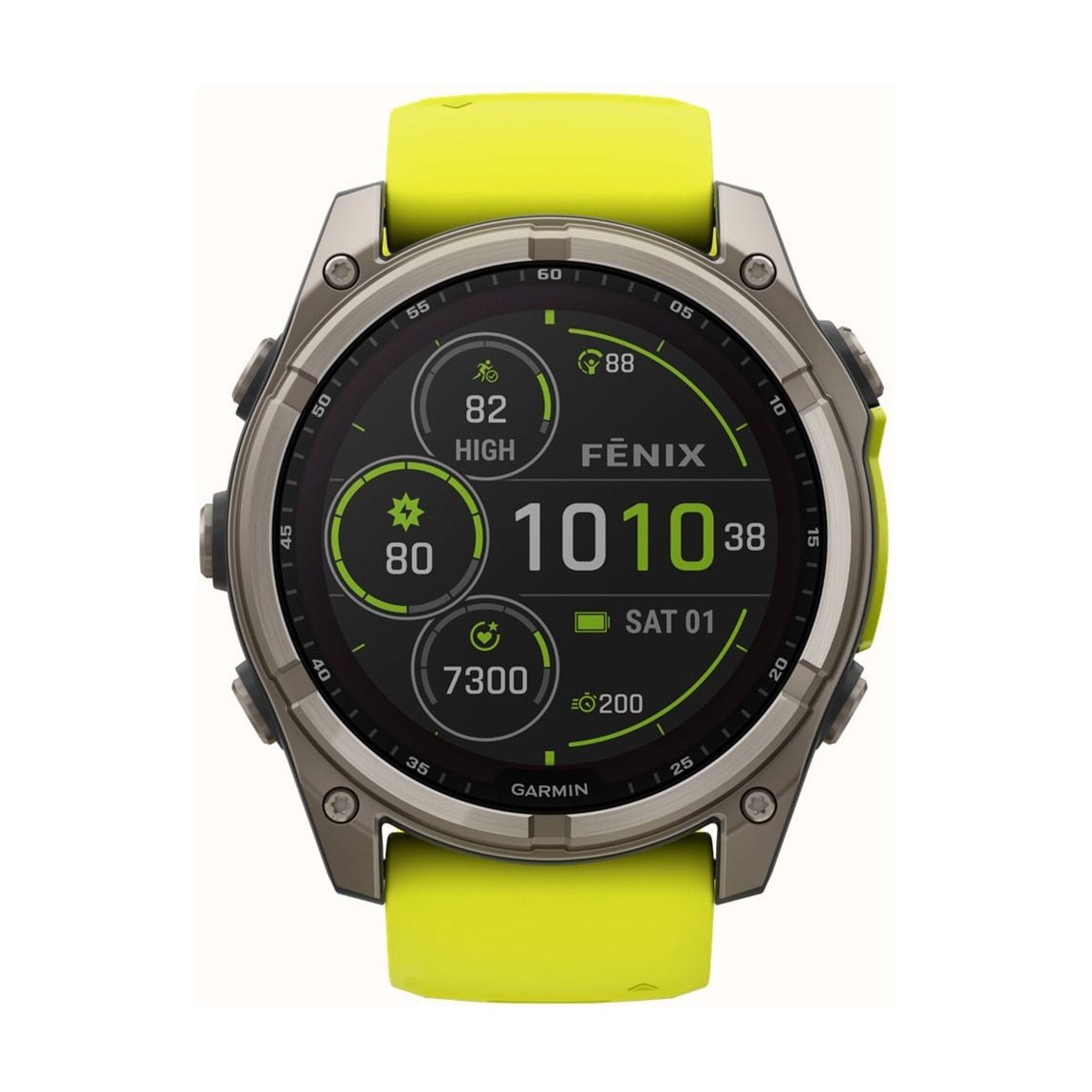снимка на часовник Смарт часовник Garmin Fenix 8 Solar 51 мм Sapphire Titanium/Amp Yellow/Graphite Garmin 010-02907-21