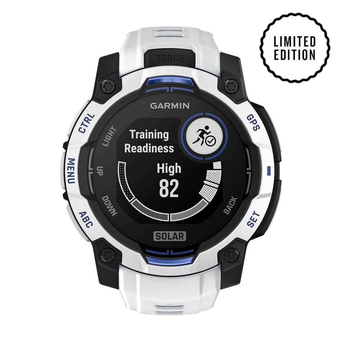 снимка на часовник Смарт часовник Garmin Instinct 3 Solar 45 мм Whitestone/Bolt Blue 010-02934-03