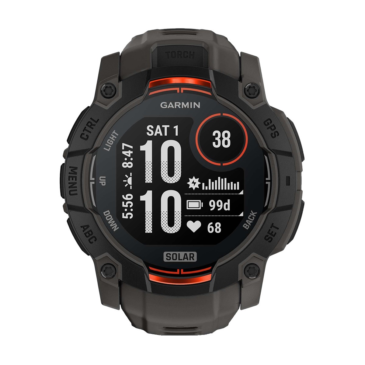 снимка на часовник Смарт часовник Garmin Instinct 3 Solar Black/Charcoal 010-02935-00
