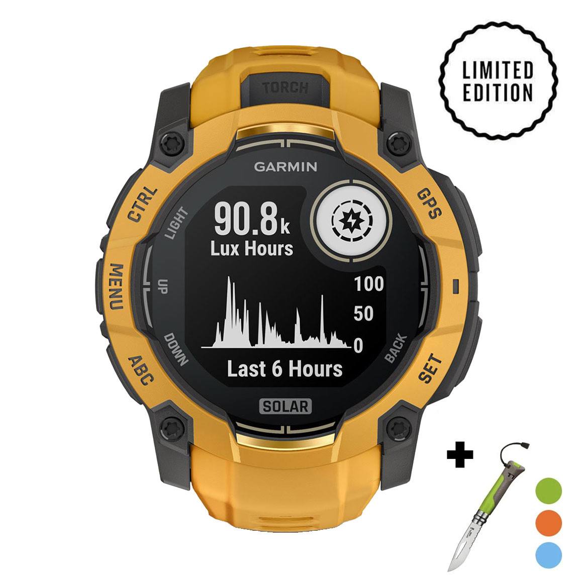 снимка на часовник Смарт часовник Garmin Instinct 3 Solar 50 мм Sunburst/Grey 010-02935-02