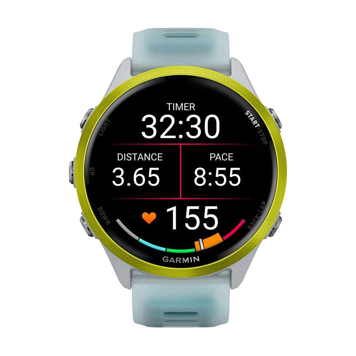 снимка на часовник Смарт часовник Garmin Forerunner 570 Amoled 47 мм Gorilla 3 Amp Yelow/Whitestone/Turquoise 010-02971-01
