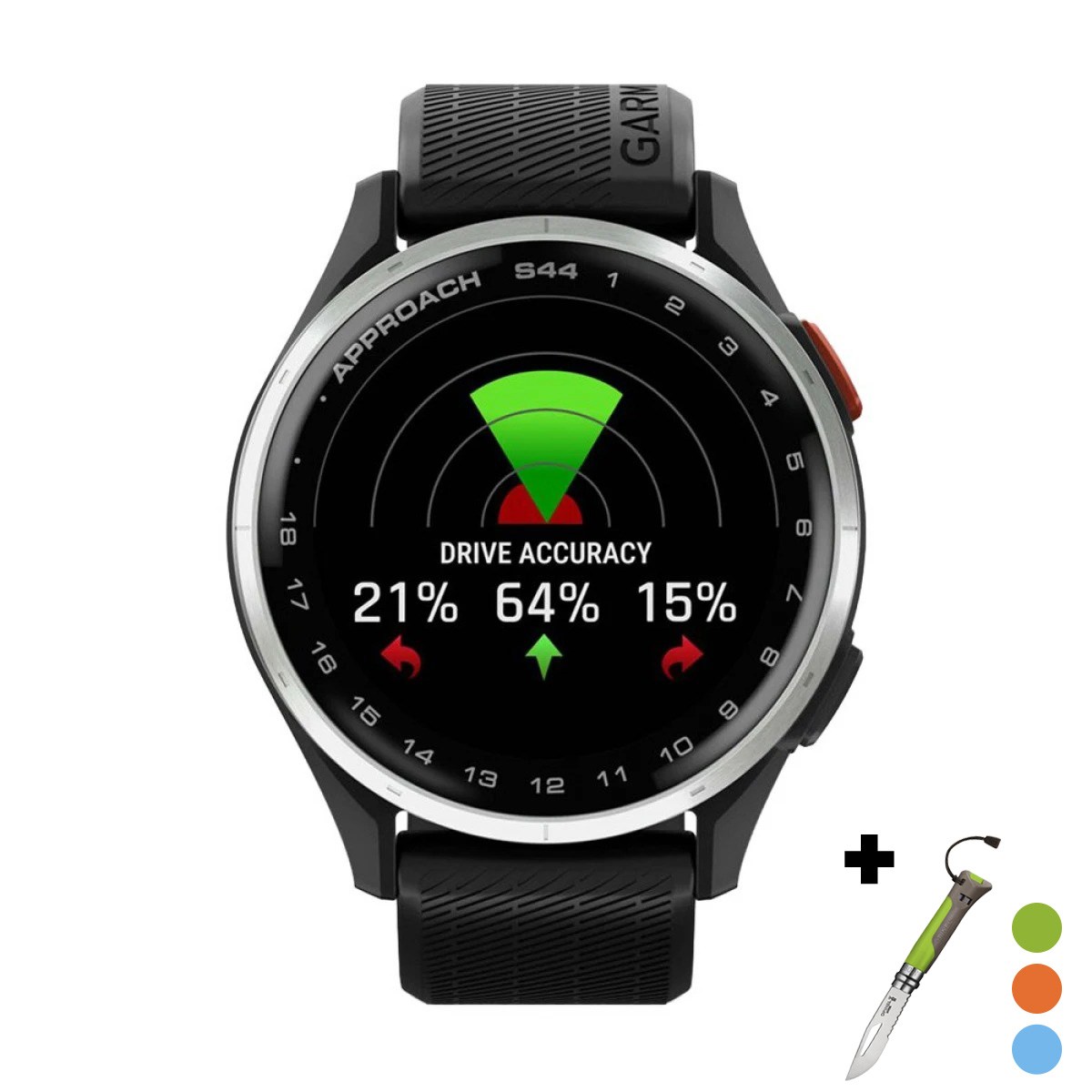 снимка на часовник Смарт часовник Garmin Approach S44 Amoled 43 мм Aluminium/Black 010-03009-00