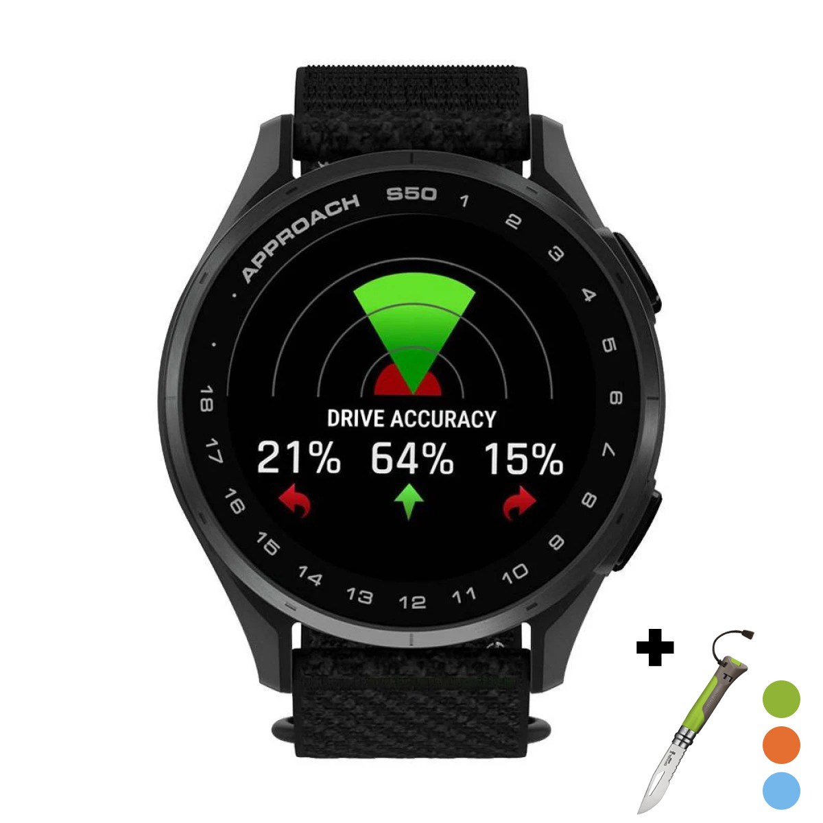 снимка на часовник Смарт часовник Garmin Approach S50 Amoled 43 мм M/L Slate Aluminium/Black 010-03010-00