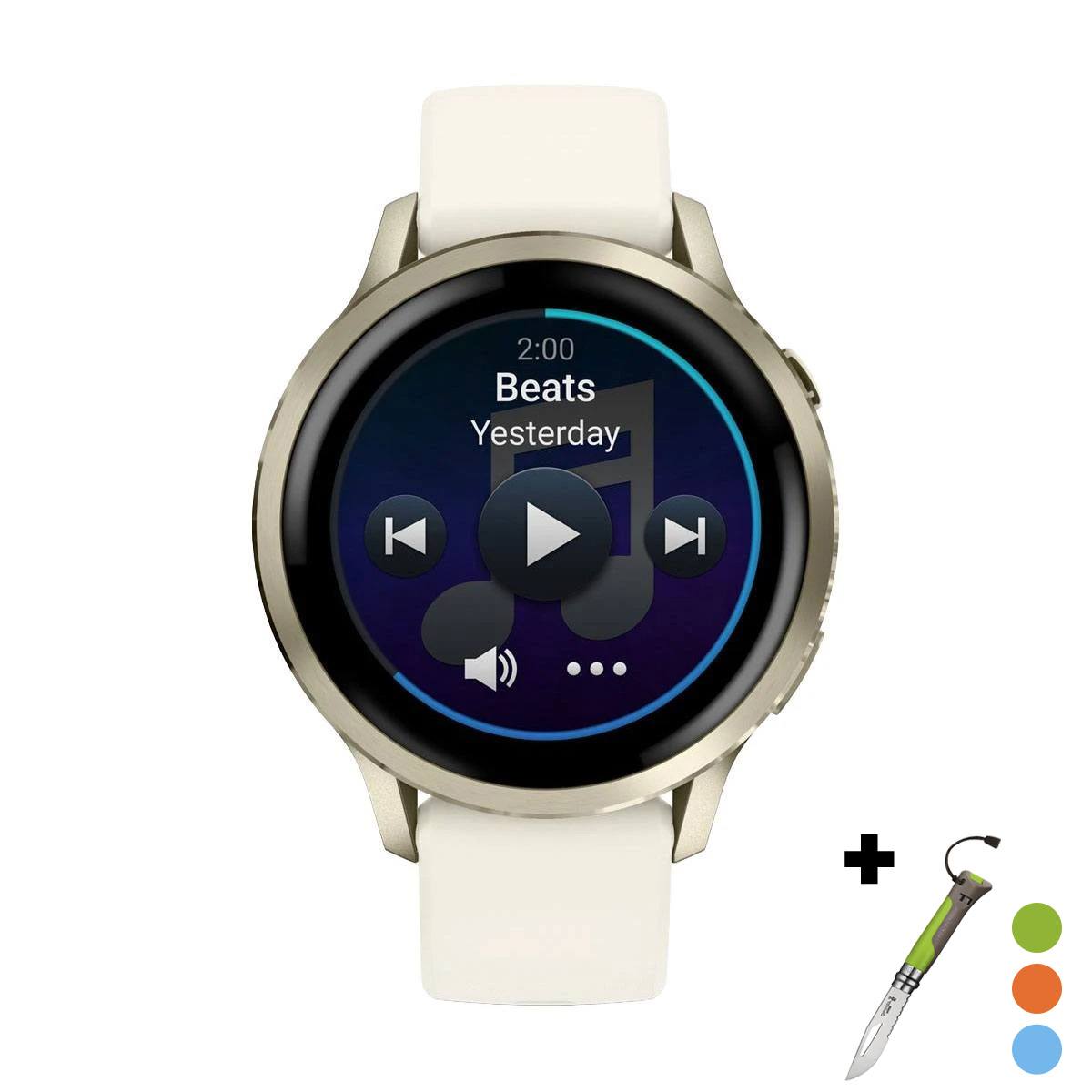 снимка на часовник Смарт часовник Garmin Venu 4 Amoled 41 мм Gorilla 3 Lunar Gold/Bone 010-03013-00