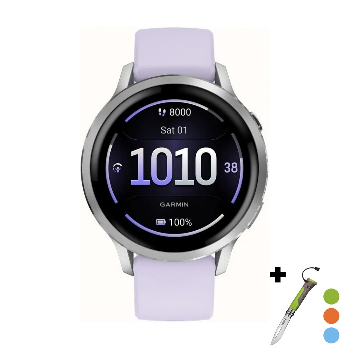 снимка на часовник Смарт часовник Garmin Venu 4 Amoled 41 мм Gorilla 3 Silver/Periwinkle 010-03013-01