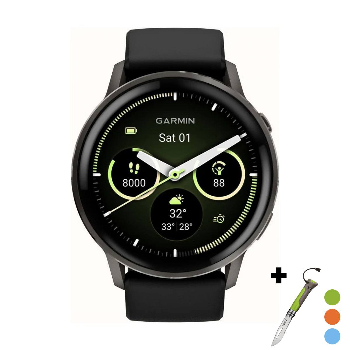 снимка на часовник Смарт часовник Garmin Venu 4 Amoled 45 мм Gorilla 3 Slate/Black 010-03014-00