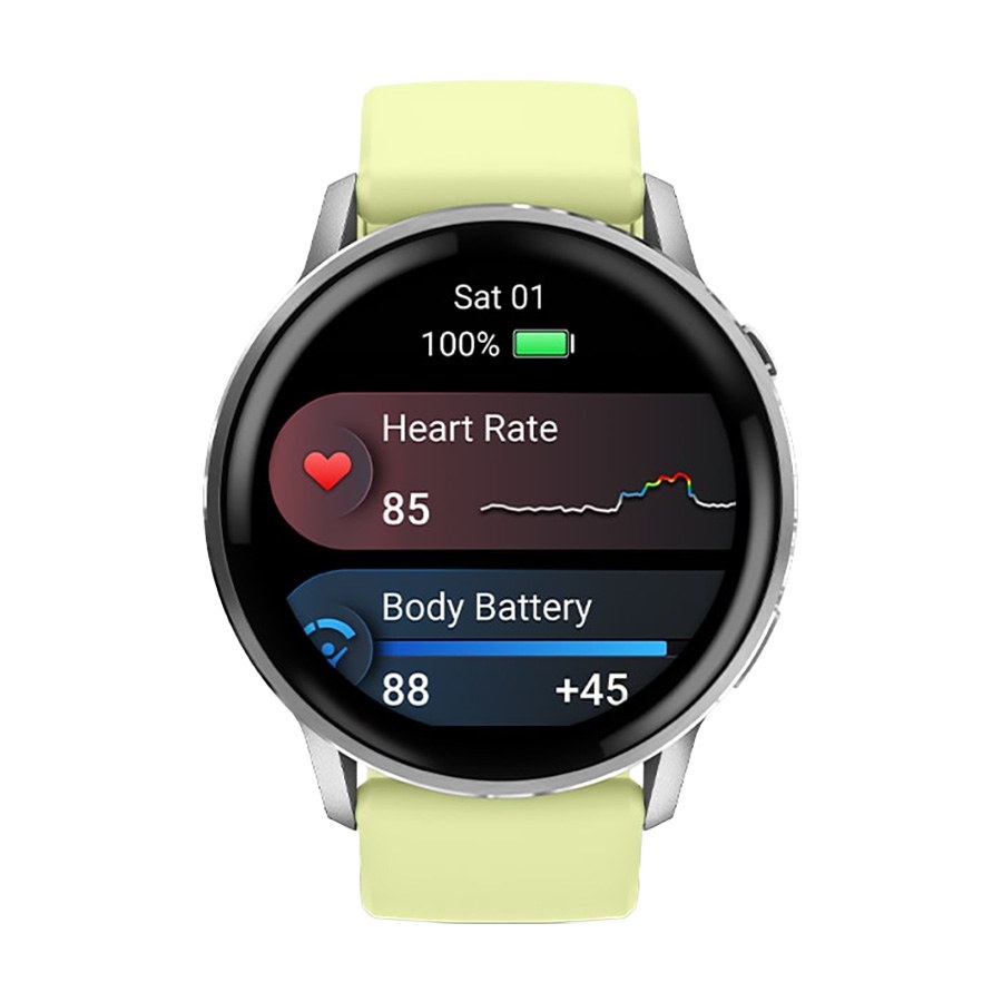 снимка на часовник Смарт часовник Garmin Venu 4 Amoled 45 мм Gorilla 3 Silver/Citron 010-03014-02