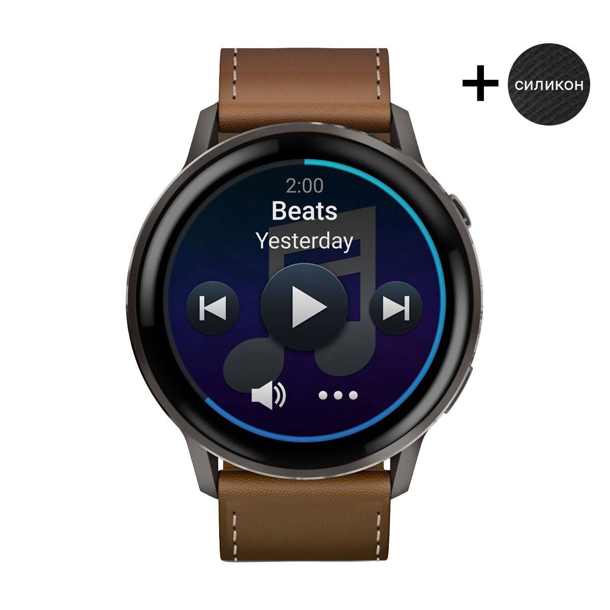 снимка на часовник Смарт часовник Garmin Venu 4 Amoled 45 мм Gorilla 3 Slate/Brown/Black 010-03014-03