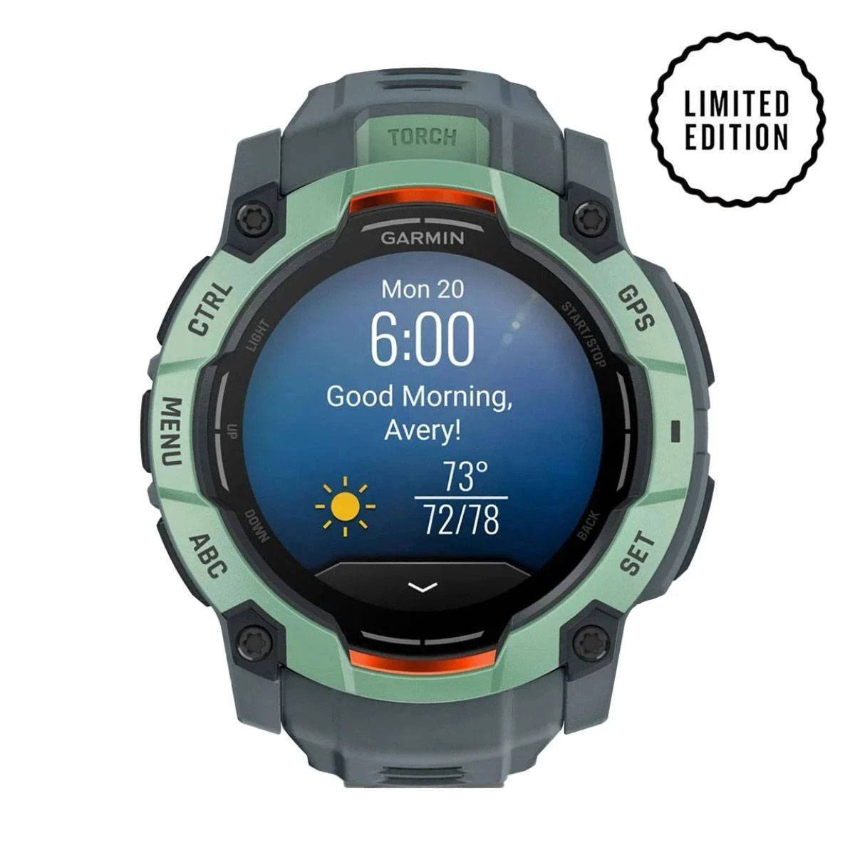 снимка на часовник Смарт часовник Garmin Instinct 3 Amoled Neotropic/Twilight 010-03020-01