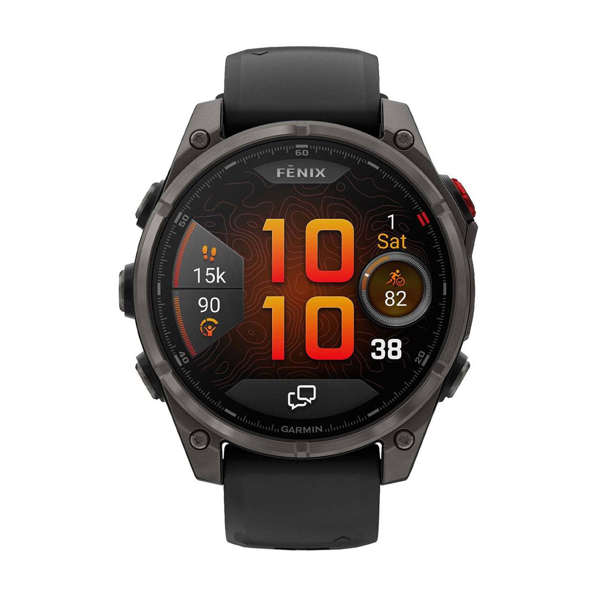 снимка на часовник Смарт часовник Garmin Fenix 8 Pro Amoled 47 мм Sapphire Carbon Grey DLC Titanium/Black/Pebble Grey 010-03198-01