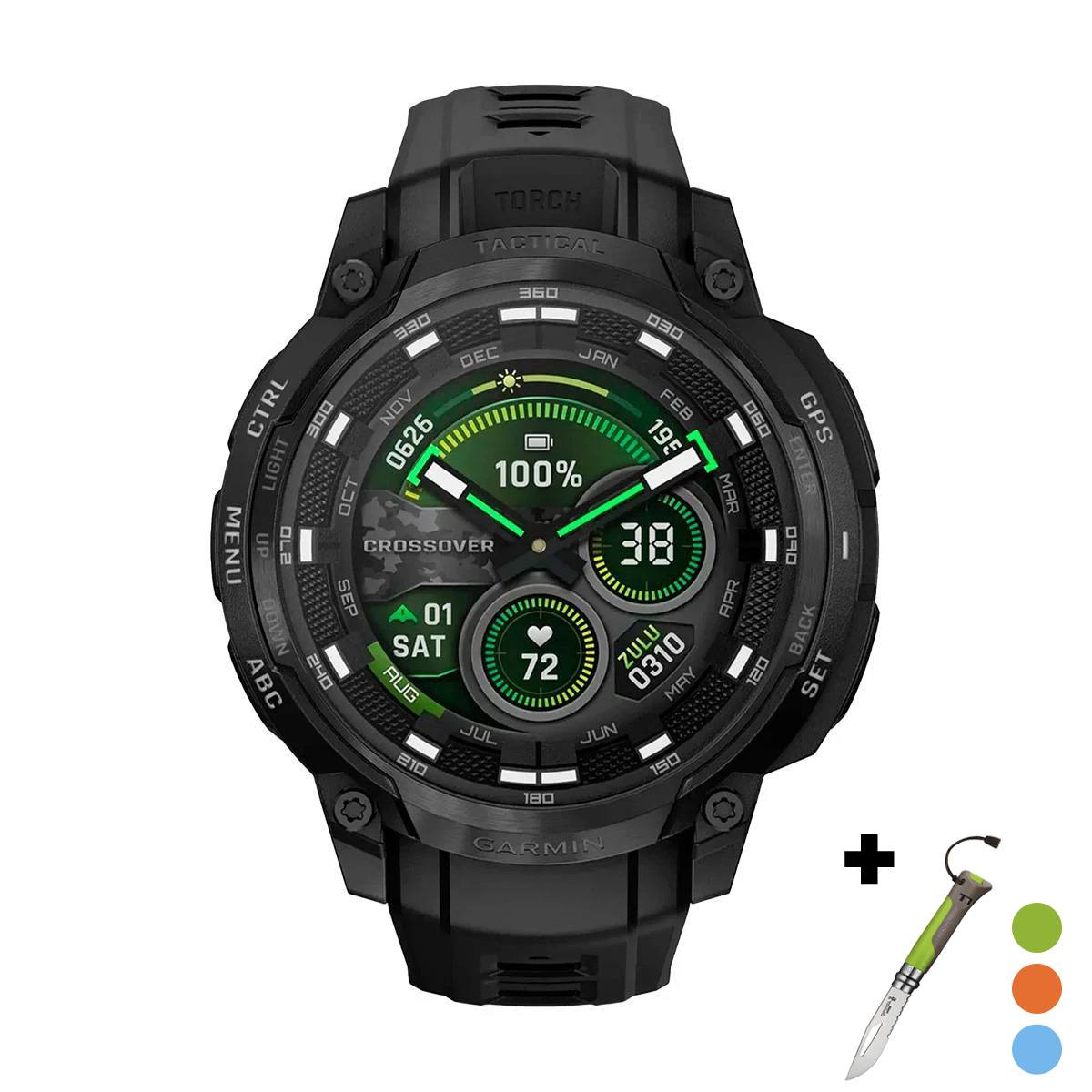 снимка на часовник Смарт часовник Garmin Instinct Crossover Amoled 47 мм Sapphire Charcoal 010-03398-00