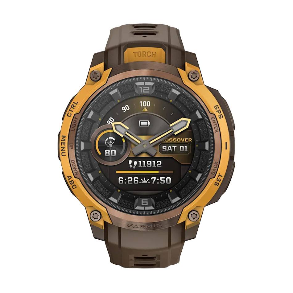 снимка на часовник Смарт часовник Garmin Instinct Crossover Amoled 47 мм Sapphire Bronze/Sunburst 010-03398-01