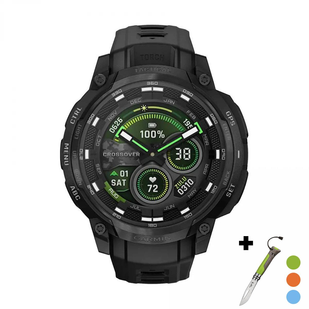 снимка на часовник Смарт часовник Garmin Instinct Crossover Amoled 47 мм Sapphire Tactical Edition Black 010-03398-02