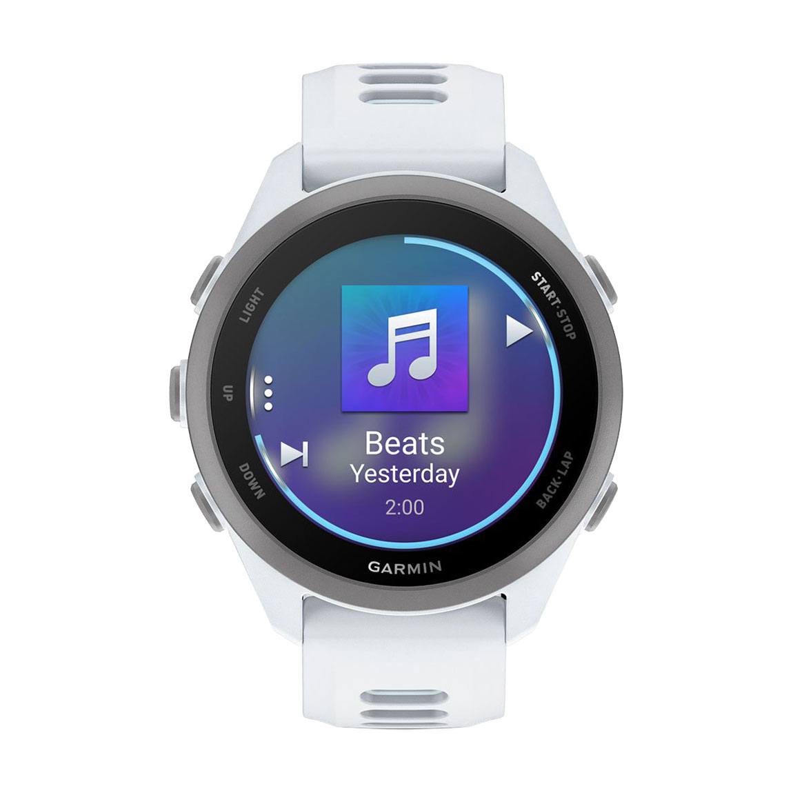 снимка на часовник Смарт часовник Garmin Forerunner 170 Music Amoled 43 мм GPS Whitestone/Cloud Blue 010-03920-11