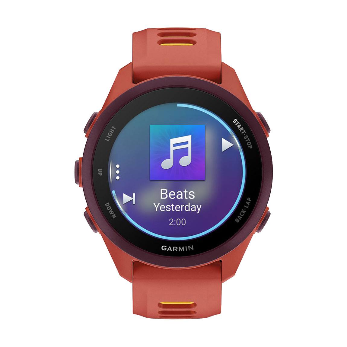 снимка на часовник Смарт часовник Garmin Forerunner 170 Music Amoled 43 мм GPS Red Pink/Mango 010-03920-13