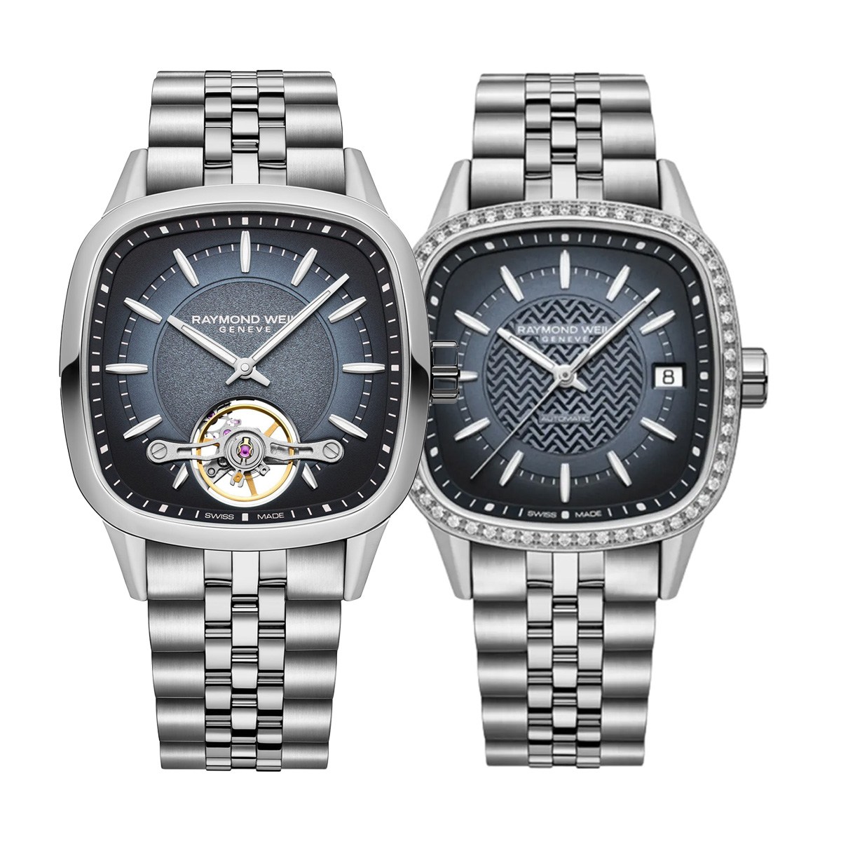 снимка на часовник Комплект часовници за двойки Raymond Weil Freelancer 2790-ST-50051-2490-STS-50051