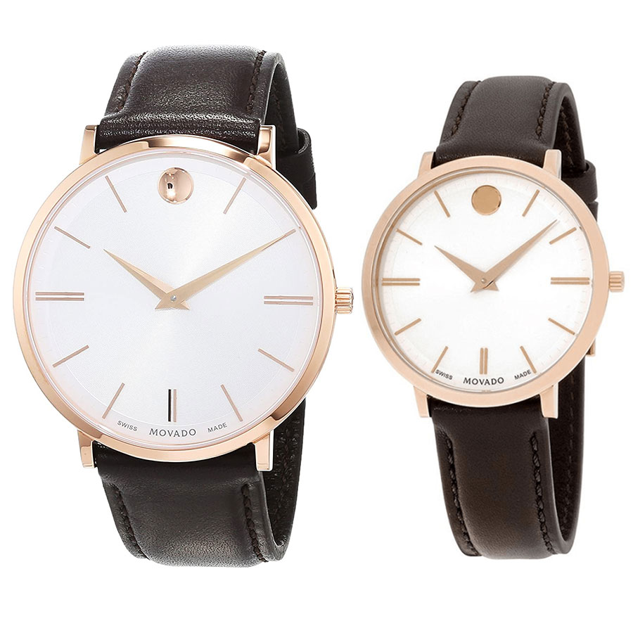 снимка на часовник Комплект часовници за двойки Movado Ultra Slim 607089 & 607093