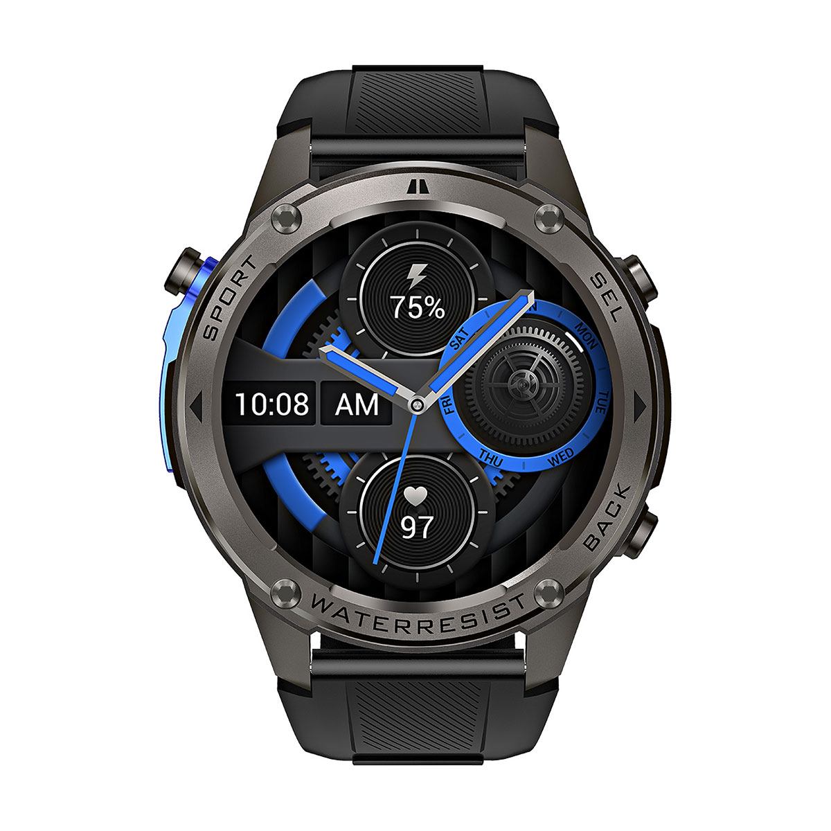 снимка на часовник Смарт часовник Xmart GPS Amoled 52 мм Black AM2410B