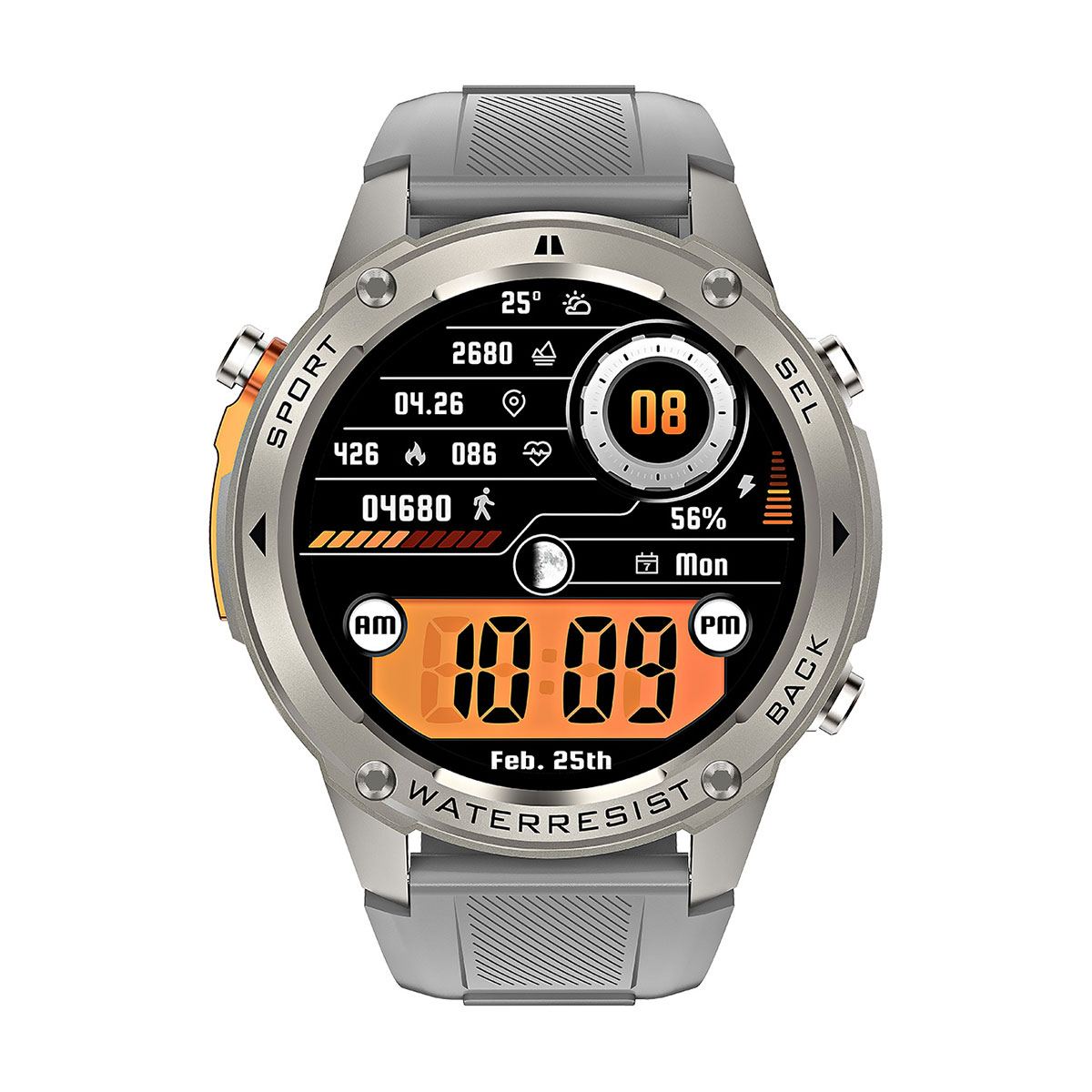 снимка на часовник Смарт часовник Xmart GPS Amoled 52 мм Grey AM2410G