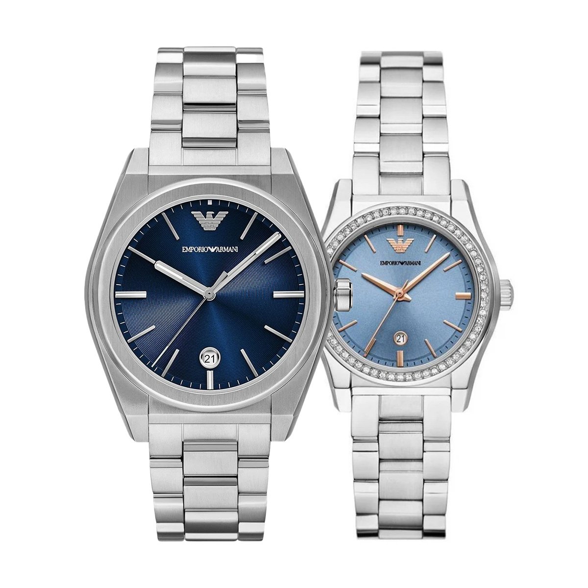 снимка на часовник Комплект часовници за двойки Emporio Armani Federico Federica AR11620-AR11593