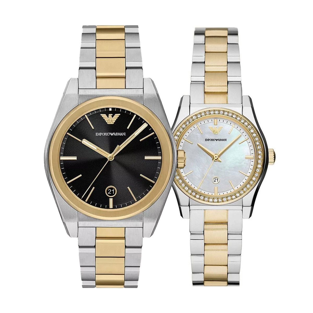 снимка на часовник Комплект часовници за двойки Emporio Armani Federico Federica AR11715-AR11559