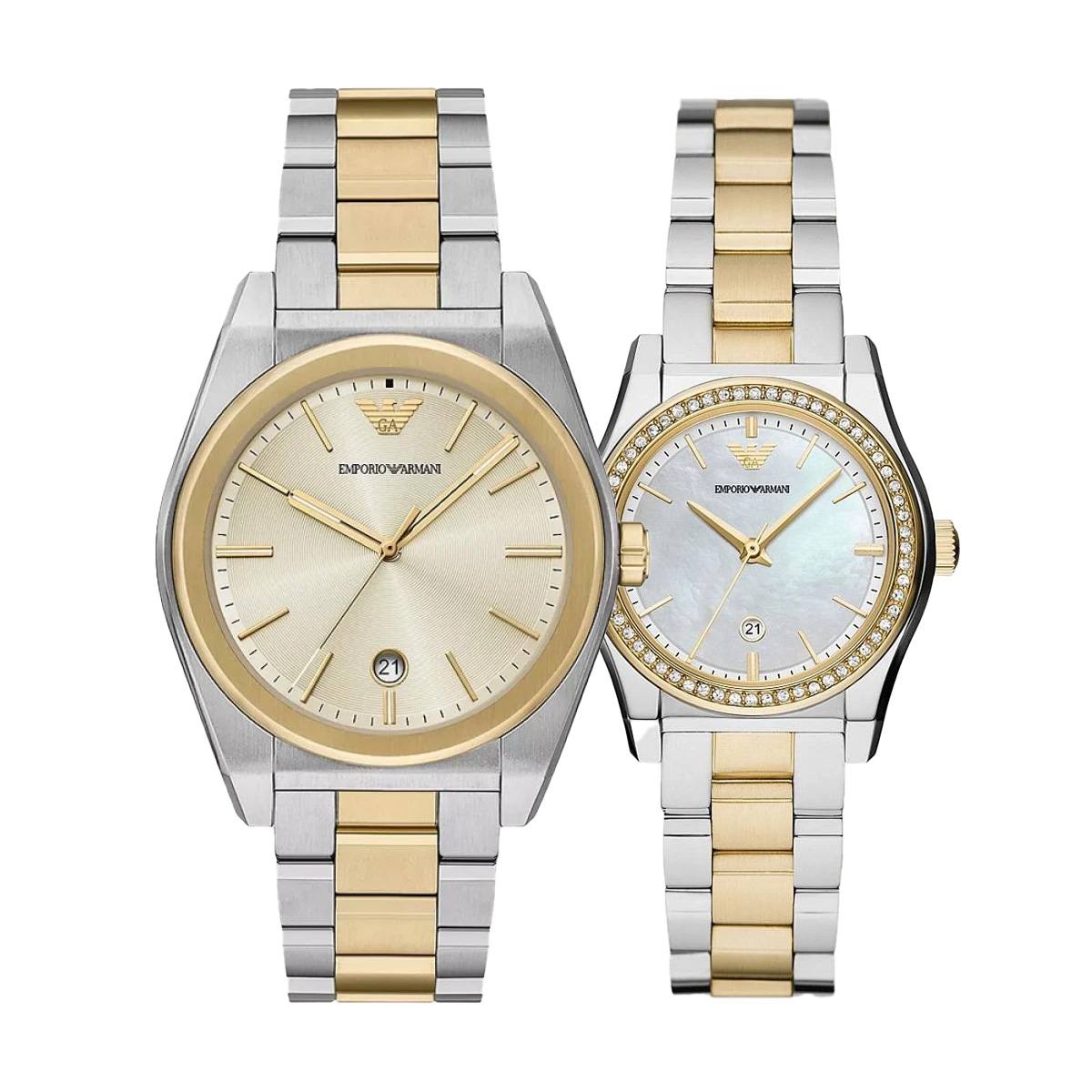 снимка на часовник Комплект часовници за двойки Emporio Armani Federico Federica AR11716-AR11559