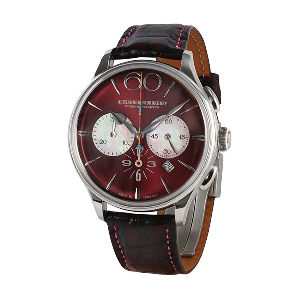 снимка на часовник Часовник Alexander Shorokhoff Happy Second Bordeaux Limited Edition AS.HS-06