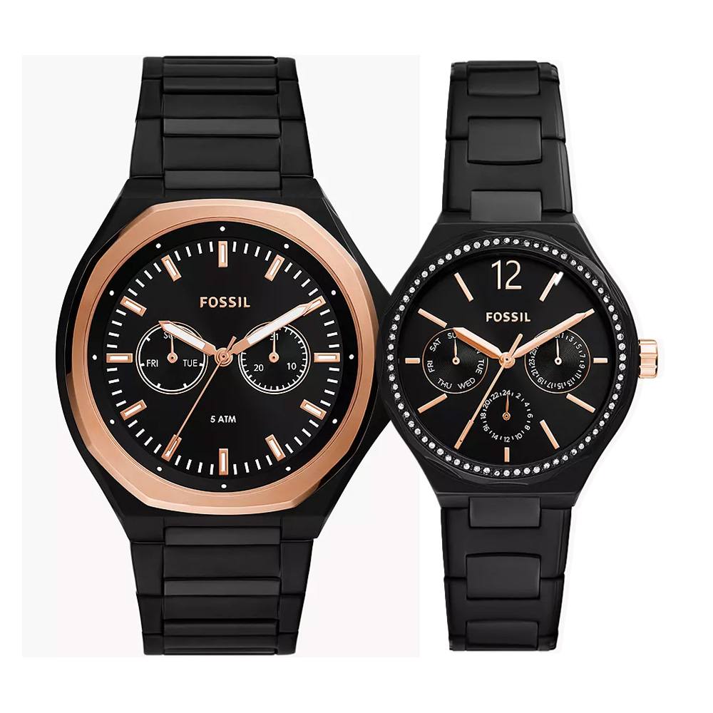 снимка на часовник Комплект часовници за двойки Fossil His and Hers BQ2645SET