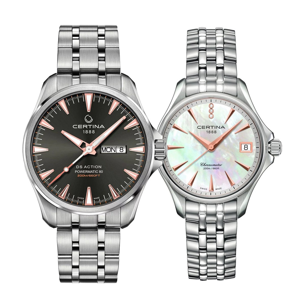 снимка на часовник Комплект часовници за двойки Certina DS Action C032.430.11.081.01-C032.051.11.116.00