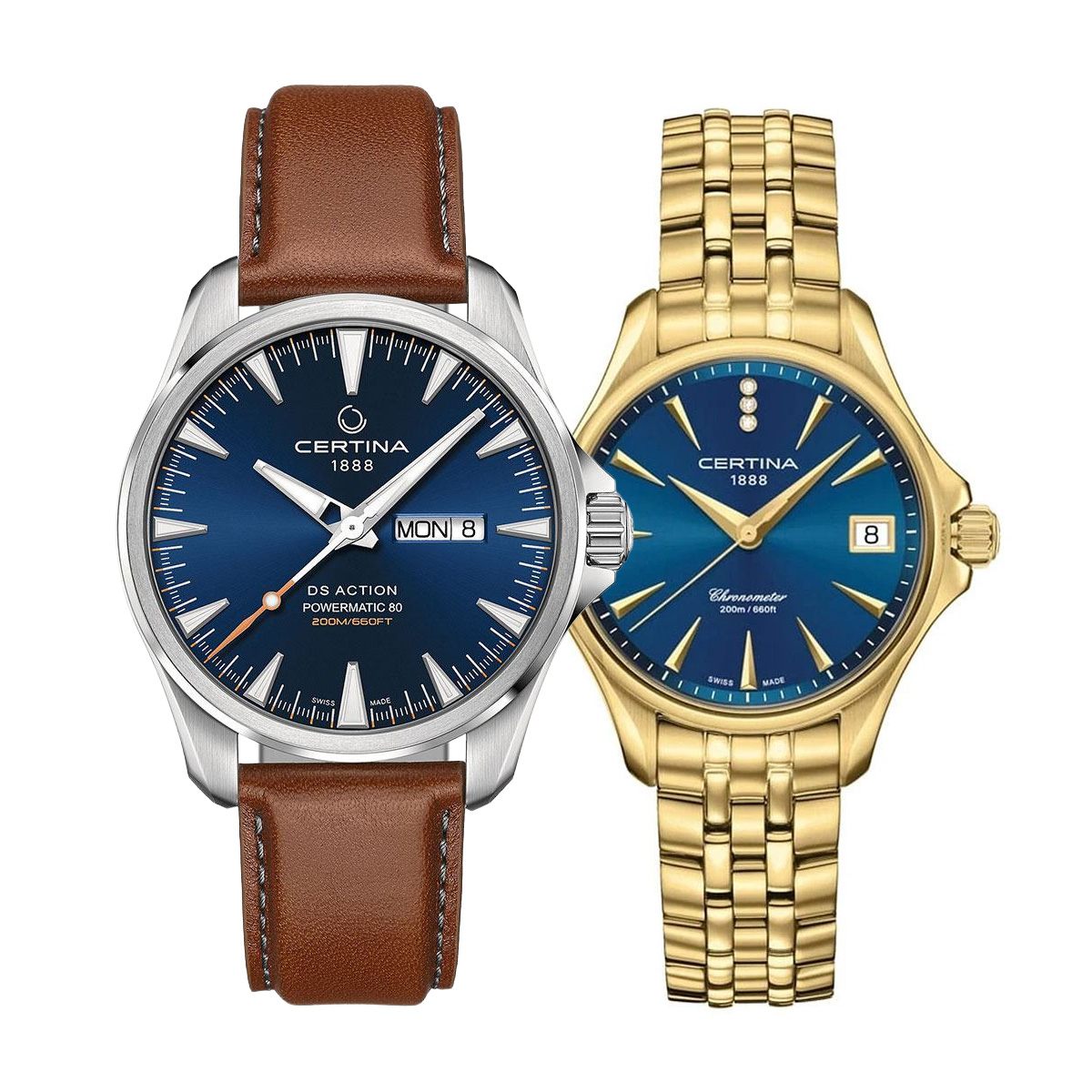 снимка на часовник Комплект часовници за двойки Certina DS Action C032.430.16.041.00-C032.051.33.046.00