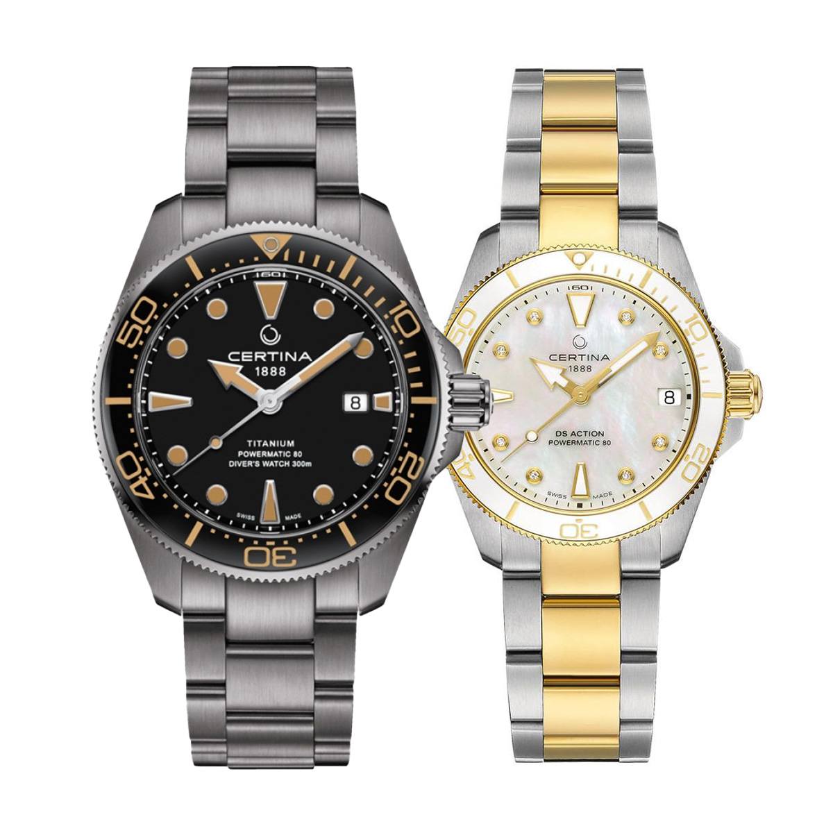 снимка на часовник Комплект часовници за двойки Certina DS Action C032.607.44.051.00-C032.007.22.116.00