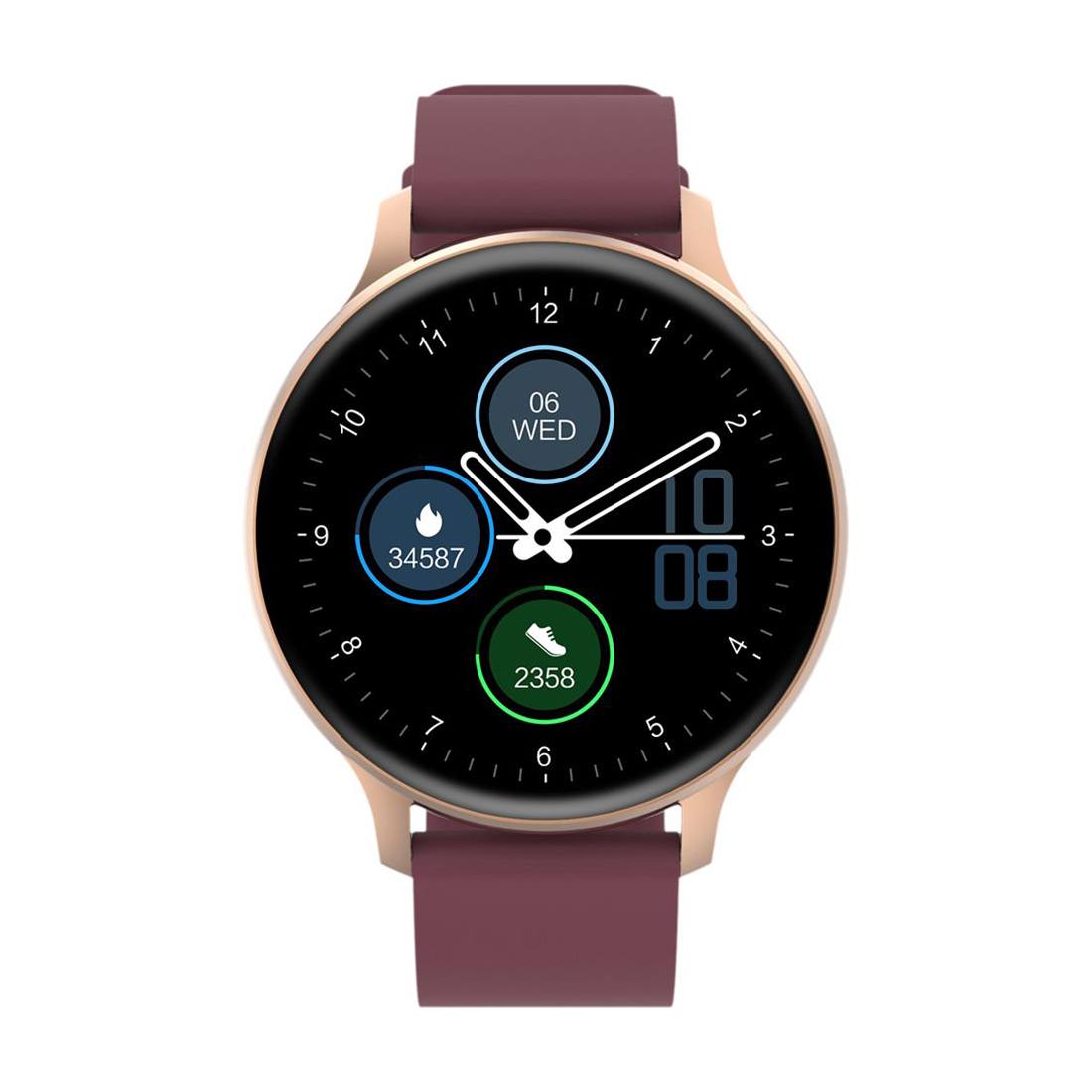 снимка на часовник Смарт часовник Canyon Badian SW-68, 45 мм, Gold/Red, CNS-SW68RR
