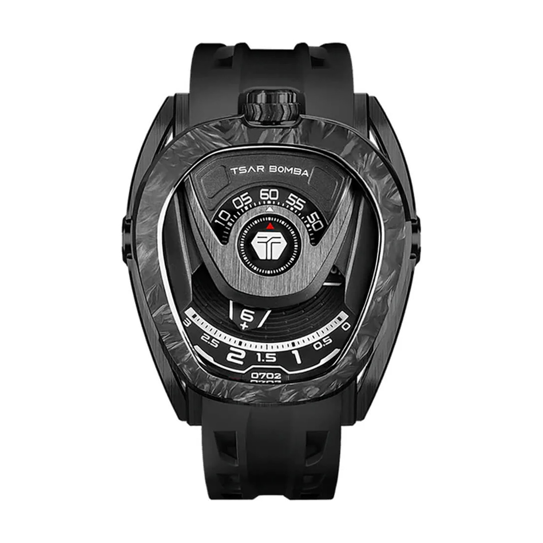 снимка на часовник Часовник Tsar Bomba Pulse Reactor-Interchangeable Automatic Carbon Fiber Black ELY8213FB
