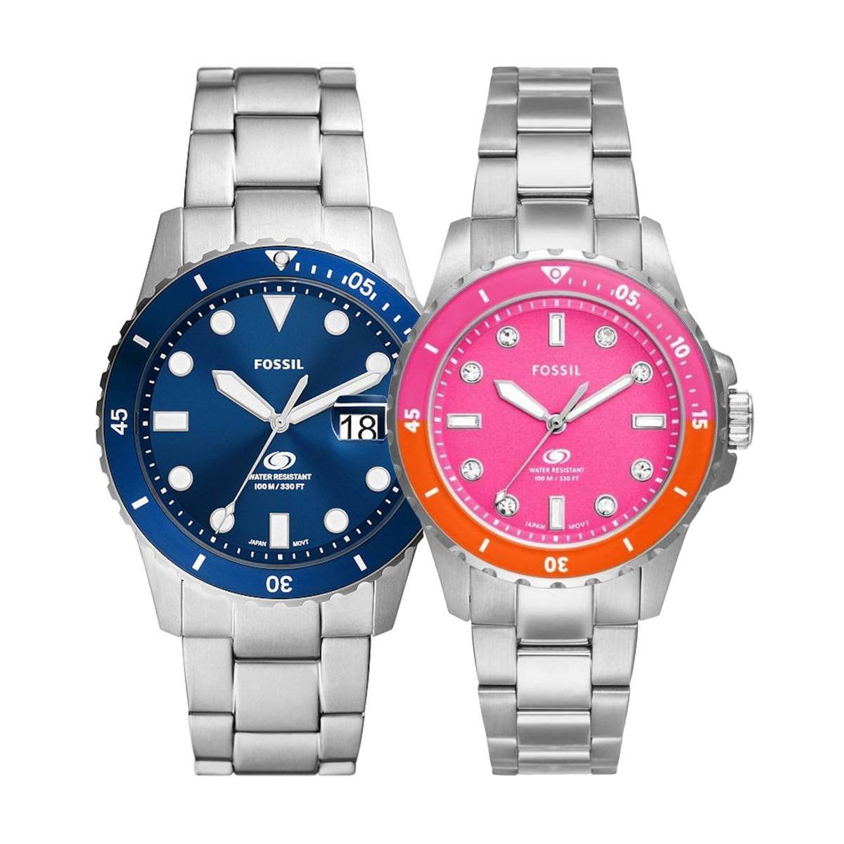 снимка на часовник Комплект часовници за двойки Fossil Blue Dive FS6029-ES5351