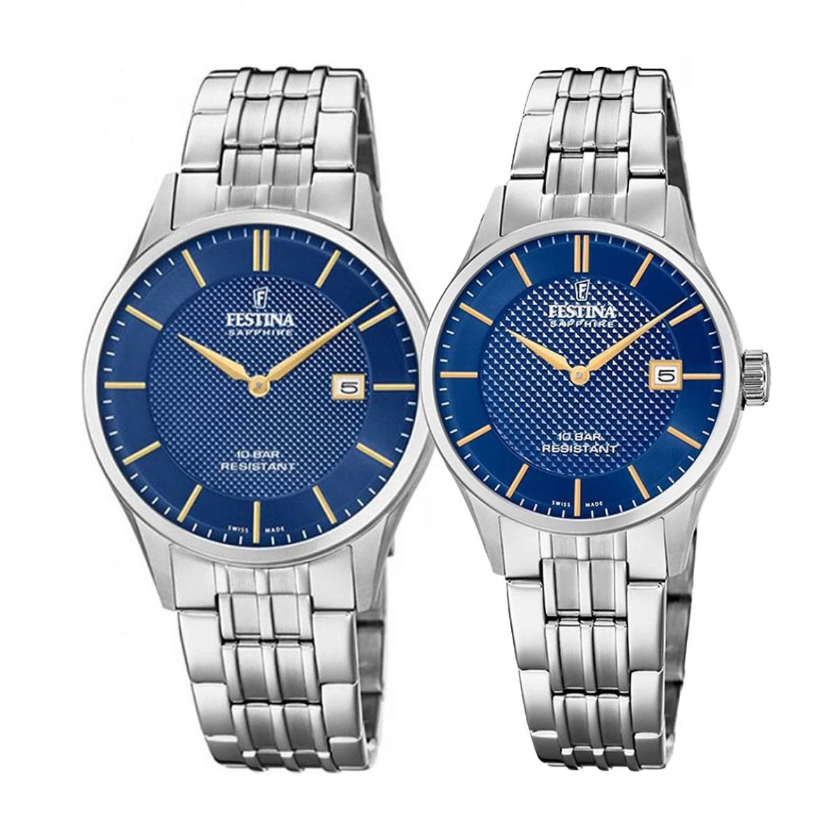 снимка на часовник Комплект часовници за двойки Festina Swiss Made F20005/3 & F20006/3