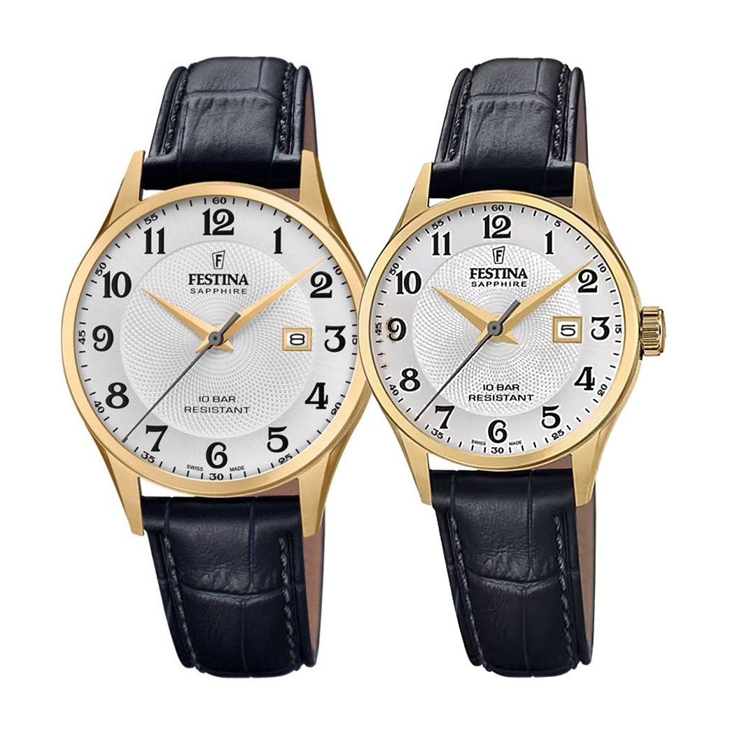 снимка на часовник Комплект часовници за двойки Festina Swiss Made F20010/1 & F20011/5