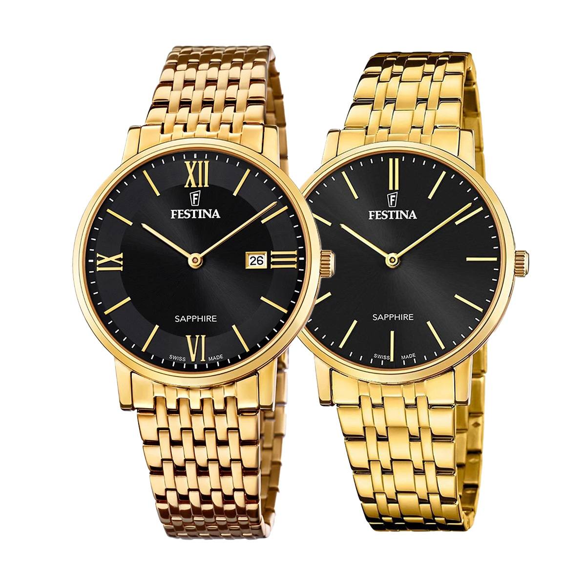 снимка на часовник Комплект часовници за двойки Festina Swiss Made F20020/3-F20021/3