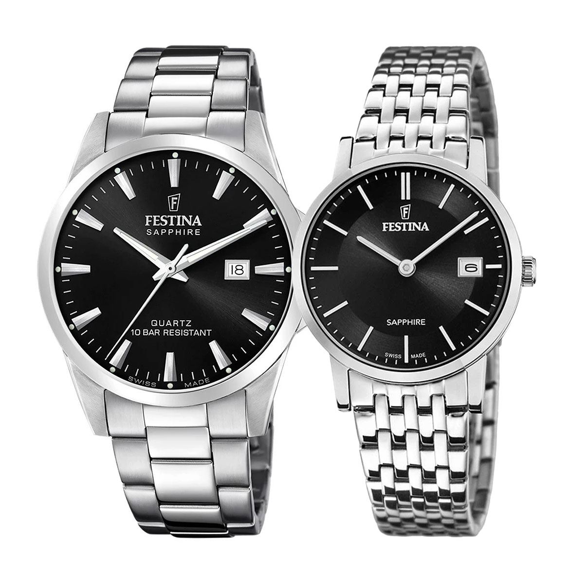 снимка на часовник Комплект часовници за двойки Festina Swiss Made F20024/4 & F20019/3