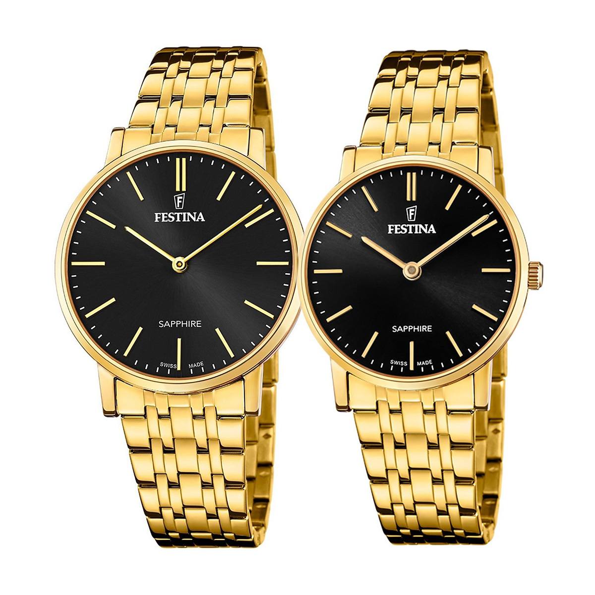 снимка на часовник Комплект часовници за двойки Festina Swiss Made F20046/5-F20048/4