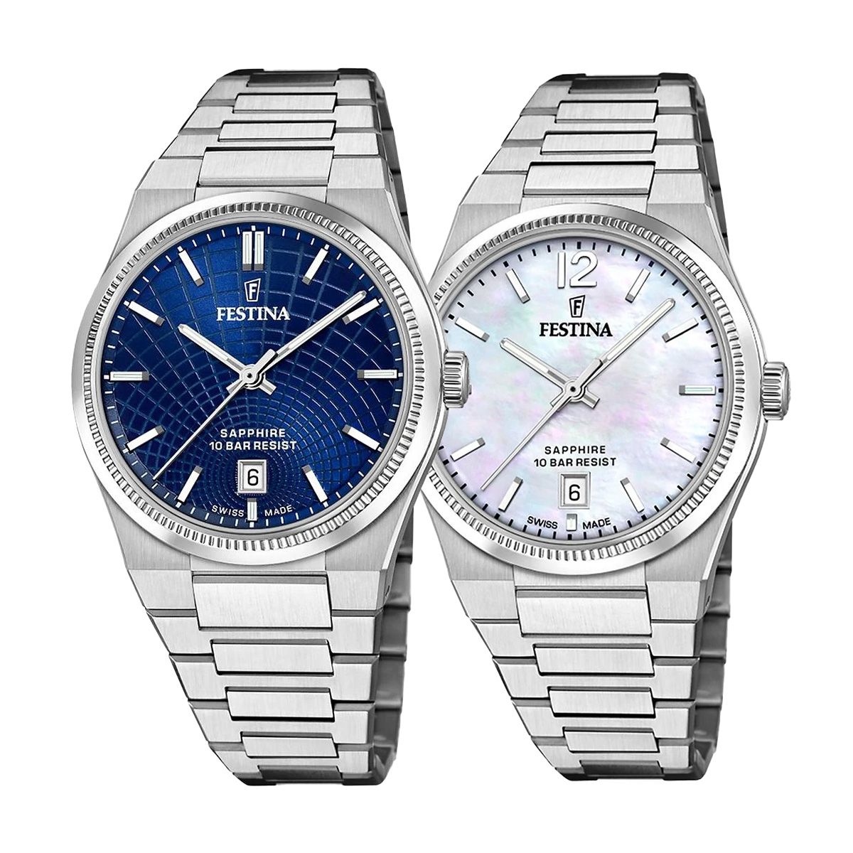 снимка на часовник Комплект часовници за двойки Festina Swiss Made F20051/4-F20052/1